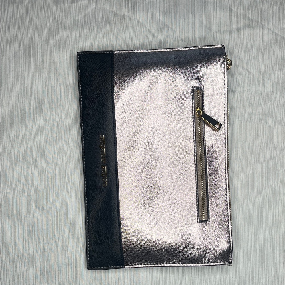 Christian Siriano Silver and Black Clutch